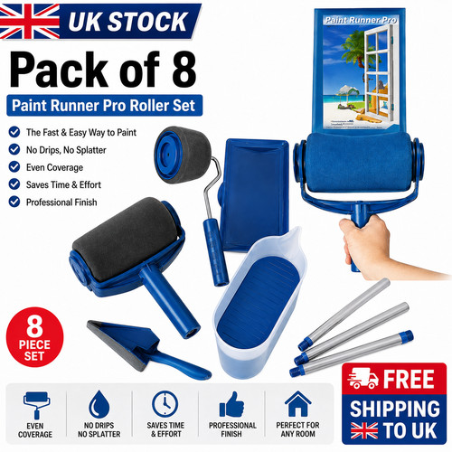 8pc paint runner pro - paint, roller