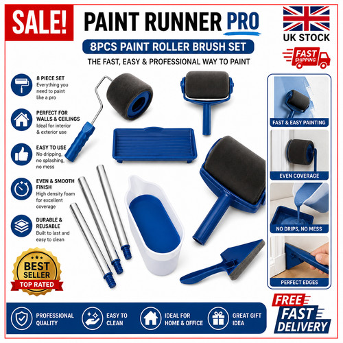 Paint runner pro roller 8pcs - runner,