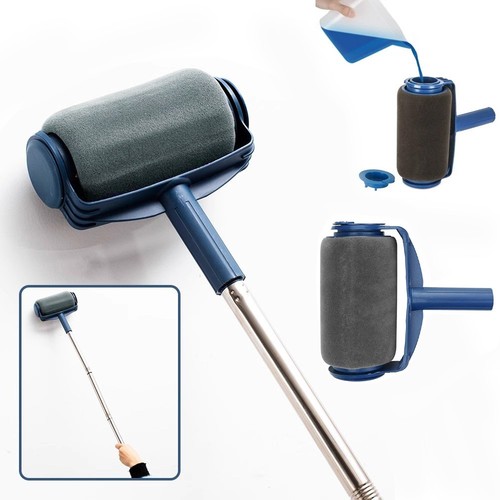 Refillable paint roller - paint, brush